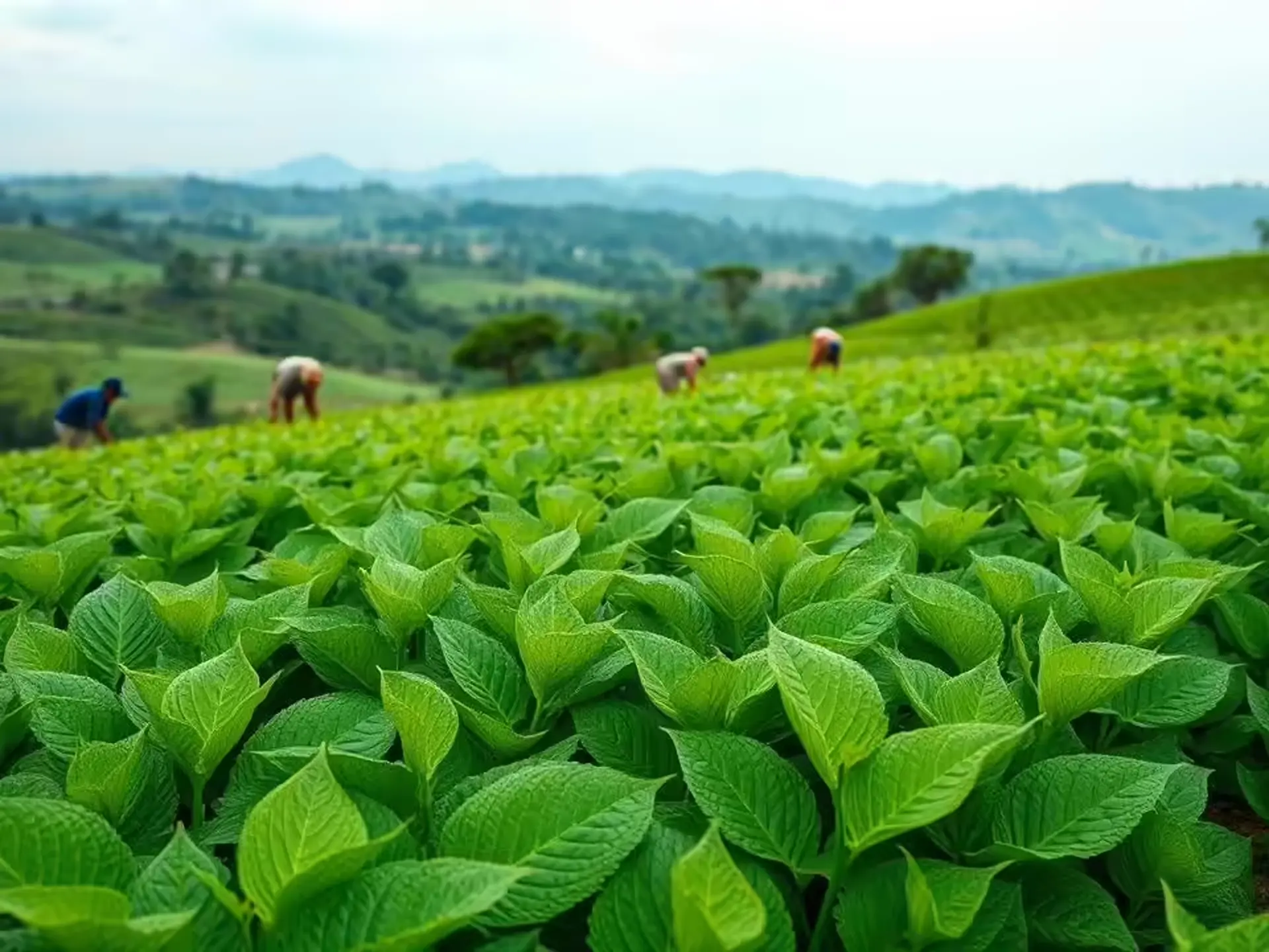 Patchouli cultivation at PT Belindo Bali Aroma's plantation, Bali, Indonesia